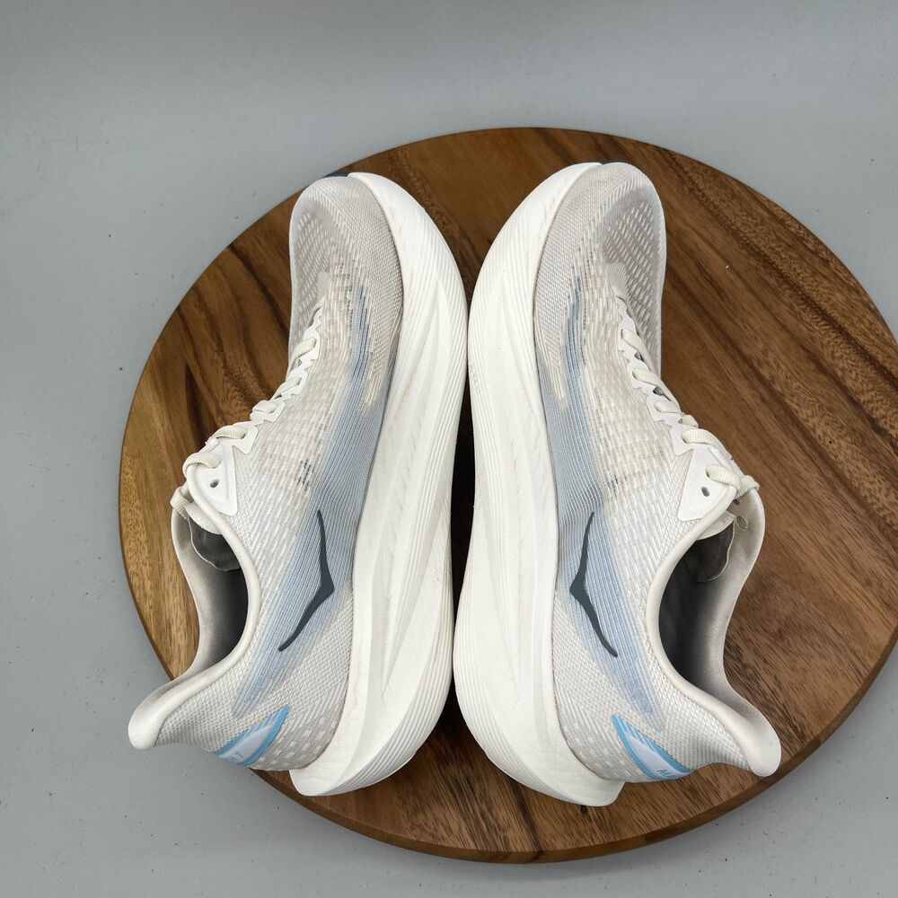 Hoka One One Mach 7 Mens Size 11 D White Road Running Comfort Walking Sneakers - Picture 6 of 9